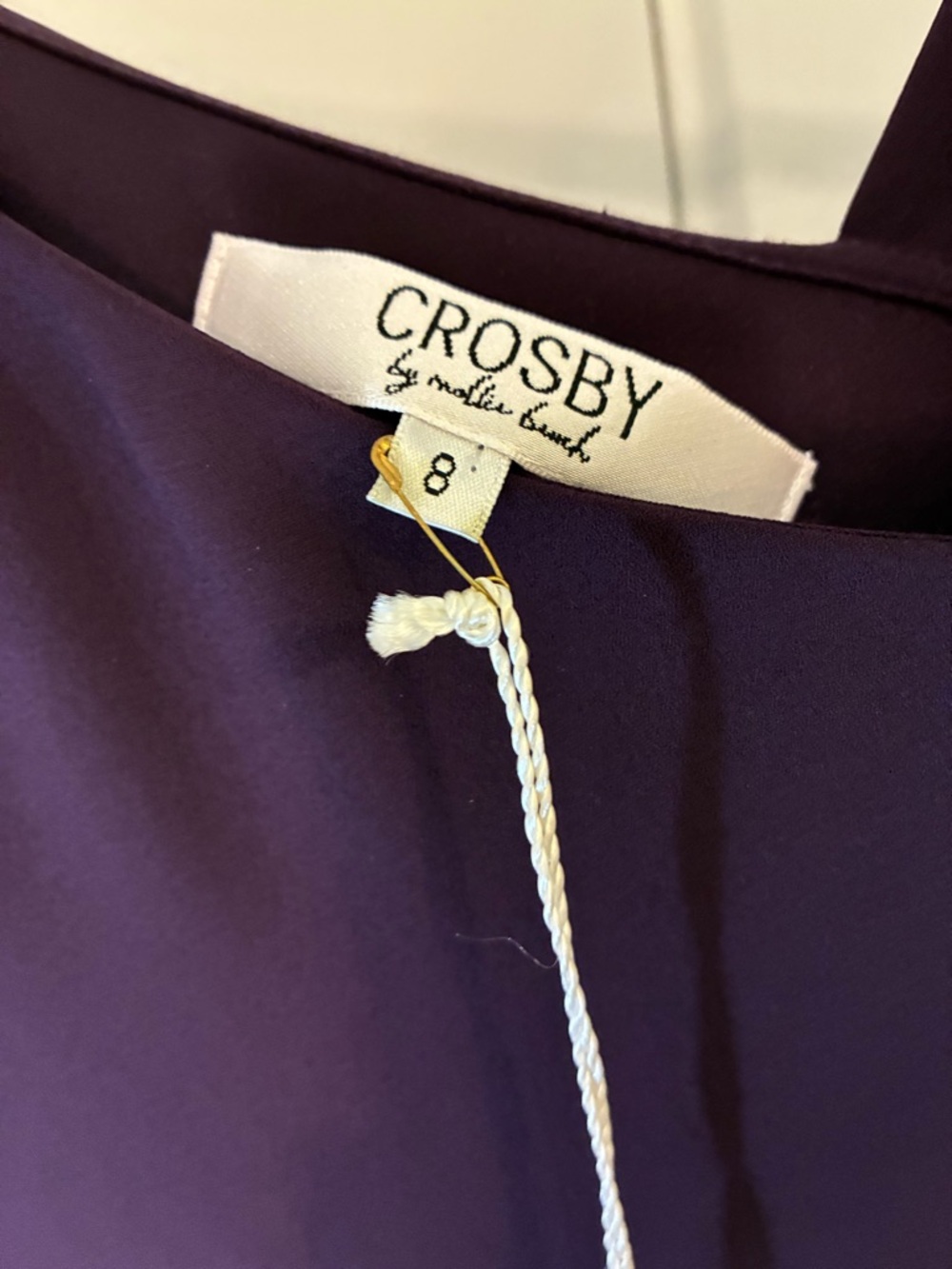 NEW! CROSBY by Mollie Burch Nella Dress in Aubergine 8 - Picture 2 of 6